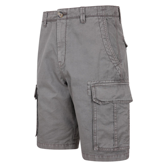 Gray - Lifestyle - Mountain Warehouse Mens Outback Washed Cargo Shorts