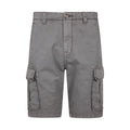 Gray - Front - Mountain Warehouse Mens Outback Washed Cargo Shorts
