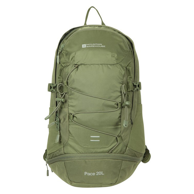 Green - Front - Mountain Warehouse Pace 5.2gal Knapsack