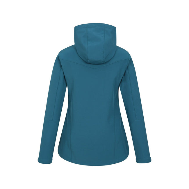 Teal - Back - Mountain Warehouse Womens-Ladies Direction Recycled Soft Shell Jacket