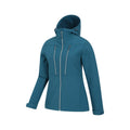 Teal - Lifestyle - Mountain Warehouse Womens-Ladies Direction Recycled Soft Shell Jacket