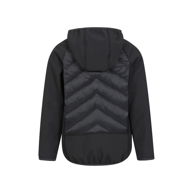 Black - Back - Mountain Warehouse Childrens-Kids Techy Turbine Padded Jacket