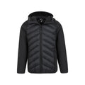 Black - Pack Shot - Mountain Warehouse Childrens-Kids Techy Turbine Padded Jacket