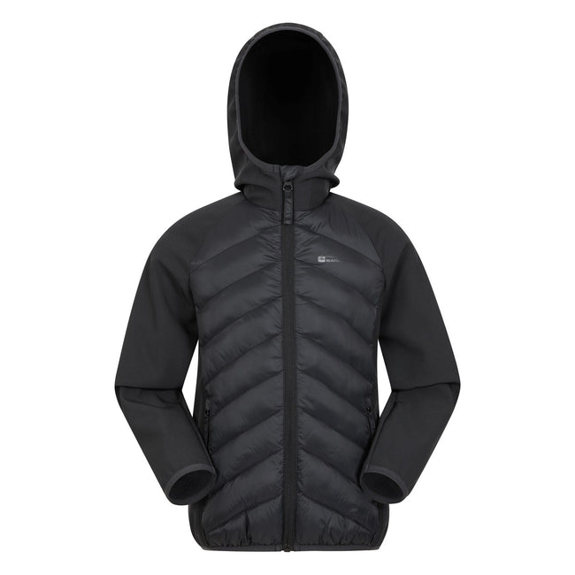 Black - Front - Mountain Warehouse Childrens-Kids Techy Turbine Padded Jacket