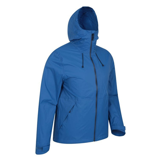 Cobalt Blue - Back - Mountain Warehouse Mens Swerve Packaway Waterproof Jacket