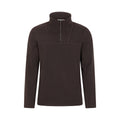 Brown - Front - Mountain Warehouse Mens Cedar Half Zip Fleece Top