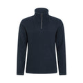 Blue - Front - Mountain Warehouse Mens Cedar Half Zip Fleece Top