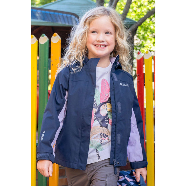 Navy - Front - Mountain Warehouse Childrens-Kids Shelly Waterproof Jacket