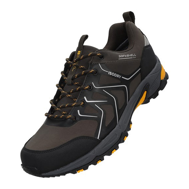 Green - Front - Mountain Warehouse Mens Shadow Softshell Waterproof Walking Shoes