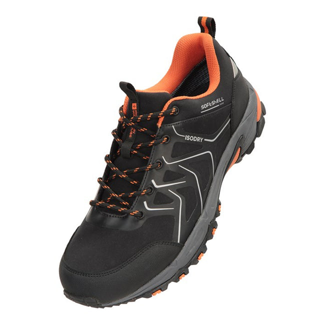 Black - Front - Mountain Warehouse Mens Shadow Softshell Waterproof Walking Shoes