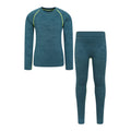Petrol - Front - Mountain Warehouse Childrens-Kids Seamless Active Base Layer Set