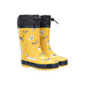 Yellow - Close up - Mountain Warehouse Childrens-Kids II Patterned Winter Galoshes