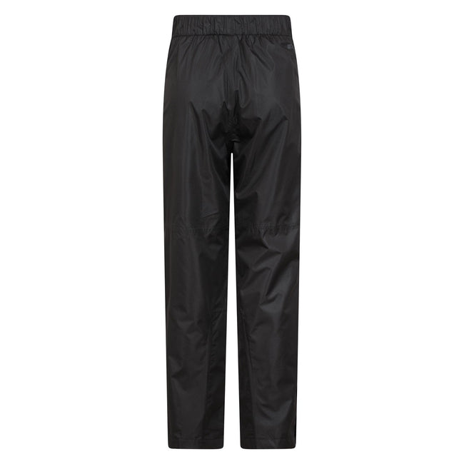Black - Back - Mountain Warehouse Mens Spray Waterproof Regular Pants