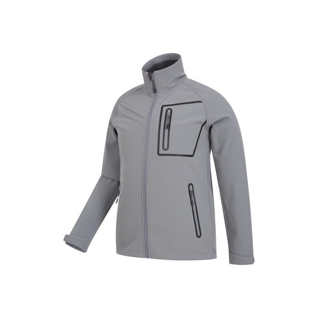 Gray - Side - Mountain Warehouse Mens Colossus Soft Shell Jacket