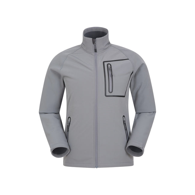 Gray - Front - Mountain Warehouse Mens Colossus Soft Shell Jacket