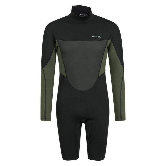 Black - Front - Mountain Warehouse Mens Nassau Short Wetsuit