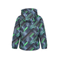 Dark Green-Gray - Side - Mountain Warehouse Childrens-Kids Printed Ski Jacket Set