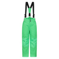 Dark Green-Gray - Pack Shot - Mountain Warehouse Childrens-Kids Printed Ski Jacket Set