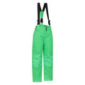 Dark Green-Gray - Close up - Mountain Warehouse Childrens-Kids Printed Ski Jacket Set