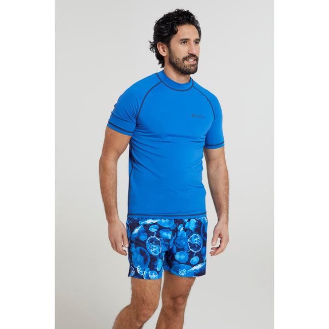 Blue - Front - Mountain Warehouse Mens UV Protection Rash Top