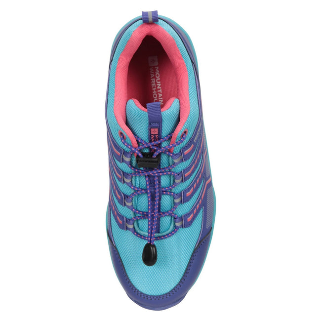 Blue - Pack Shot - Mountain Warehouse Childrens-Kids Bolt Waterproof Sneakers