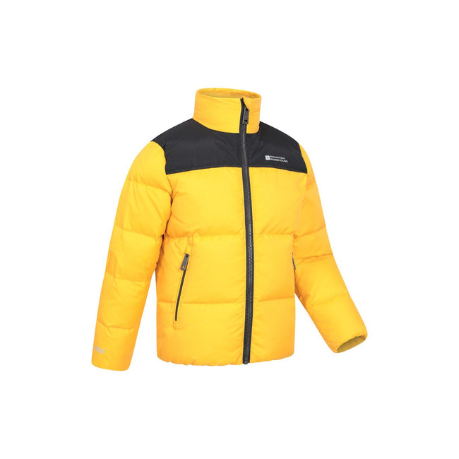 Yellow - Side - Mountain Warehouse Childrens-Kids Voltage Extreme Down Jacket
