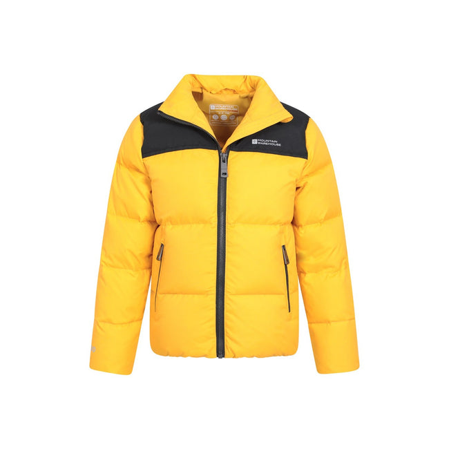 Yellow - Pack Shot - Mountain Warehouse Childrens-Kids Voltage Extreme Down Jacket