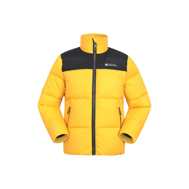 Yellow - Front - Mountain Warehouse Childrens-Kids Voltage Extreme Down Jacket