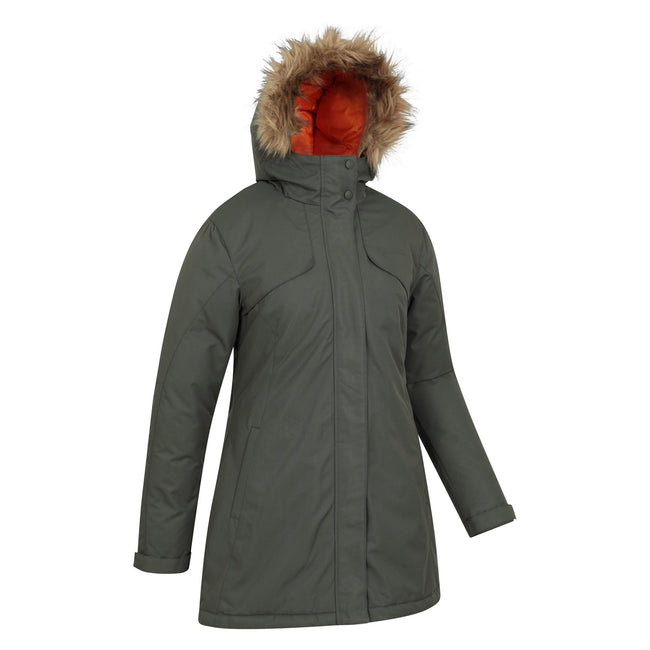 Dark Green - Side - Mountain Warehouse Womens-Ladies Flare Parka