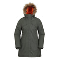 Dark Green - Front - Mountain Warehouse Womens-Ladies Flare Parka