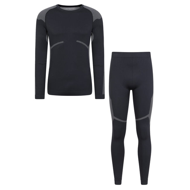 Black - Front - Mountain Warehouse Mens Freestyle Base Layer Set