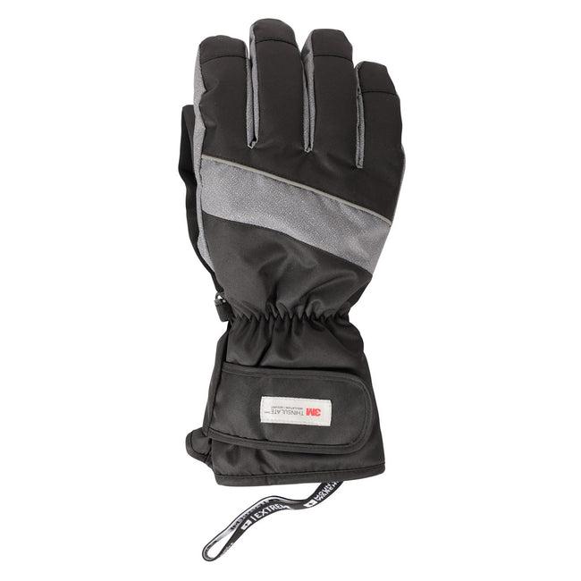 Gray-Black - Front - Mountain Warehouse Mens Thinsulate Ski Gloves