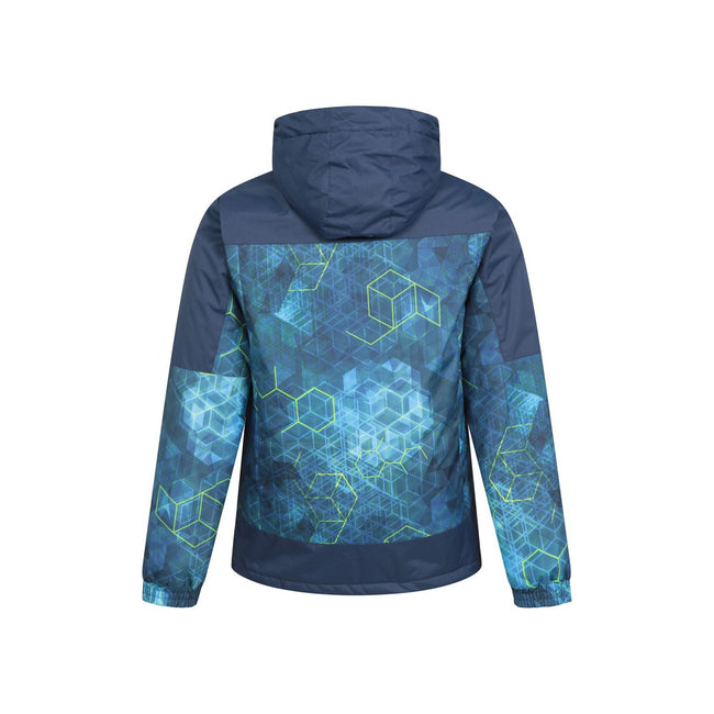 Navy - Back - Mountain Warehouse Mens Shadow II Geometric Ski Jacket
