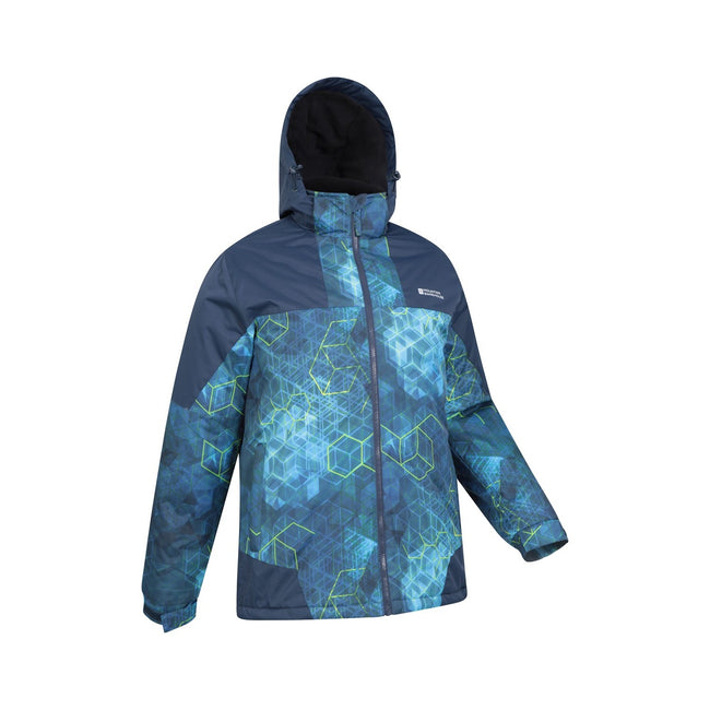 Navy - Side - Mountain Warehouse Mens Shadow II Geometric Ski Jacket