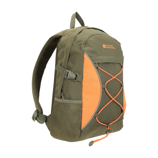 Khaki-Orange - Side - Mountain Warehouse Bolt 18L Knapsack