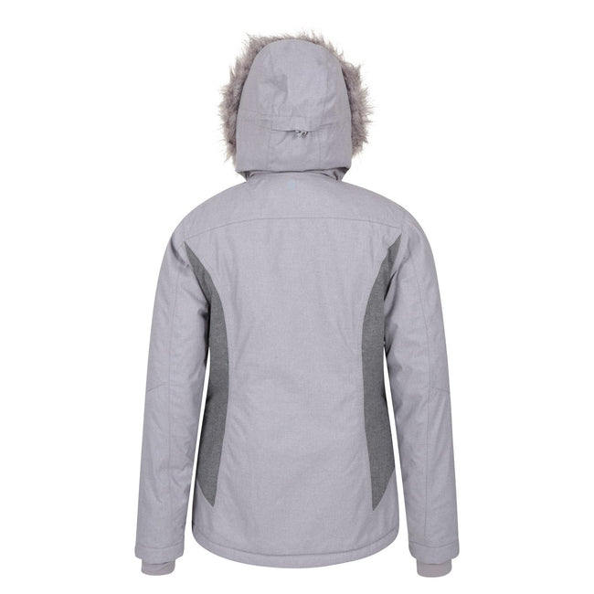 Gray - Back - Mountain Warehouse Womens-Ladies Blizzard Textured Ski Jacket