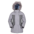Gray - Front - Mountain Warehouse Womens-Ladies Blizzard Textured Ski Jacket