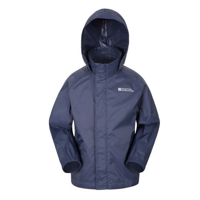 Blue - Front - Mountain Warehouse Childrens-Kids Pakka Waterproof Jacket