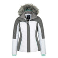White - Pack Shot - Mountain Warehouse Womens-Ladies Pyrenees Padded Ski Jacket