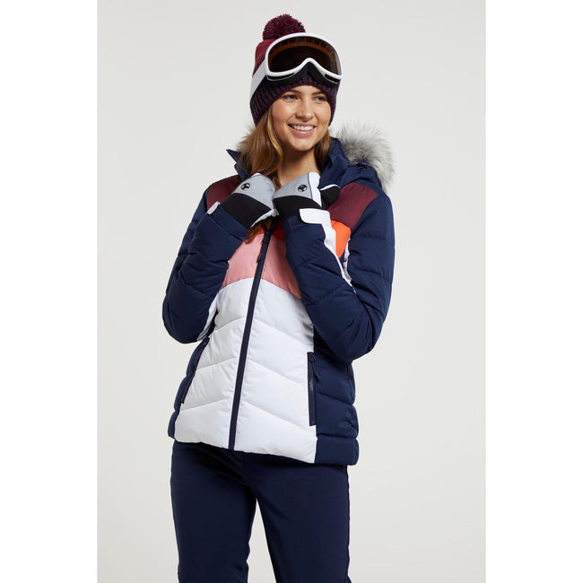 Pink-Black - Front - Mountain Warehouse Womens-Ladies Cascade Padded Ski Jacket