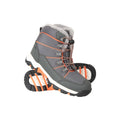 Gray-Orange - Close up - Mountain Warehouse Childrens-Kids Comet Waterproof Snow Boots