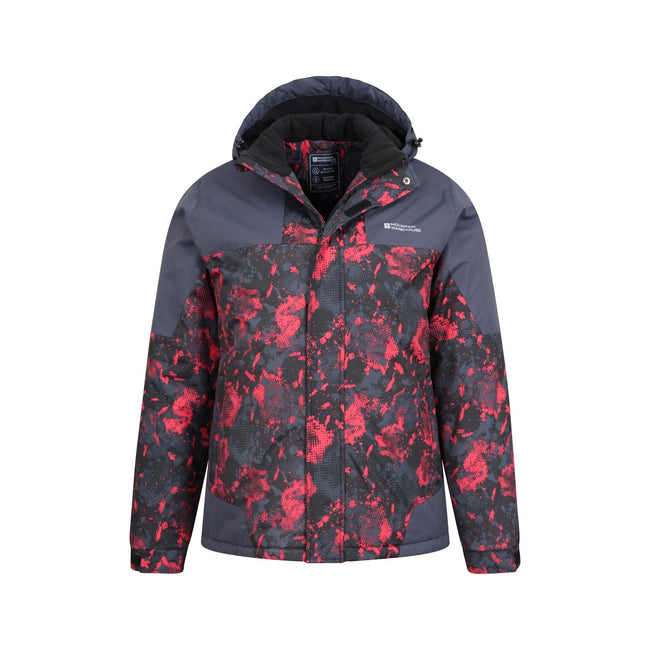 Dark Grey - Pack Shot - Mountain Warehouse Mens Shadow II Printed Ski Jacket