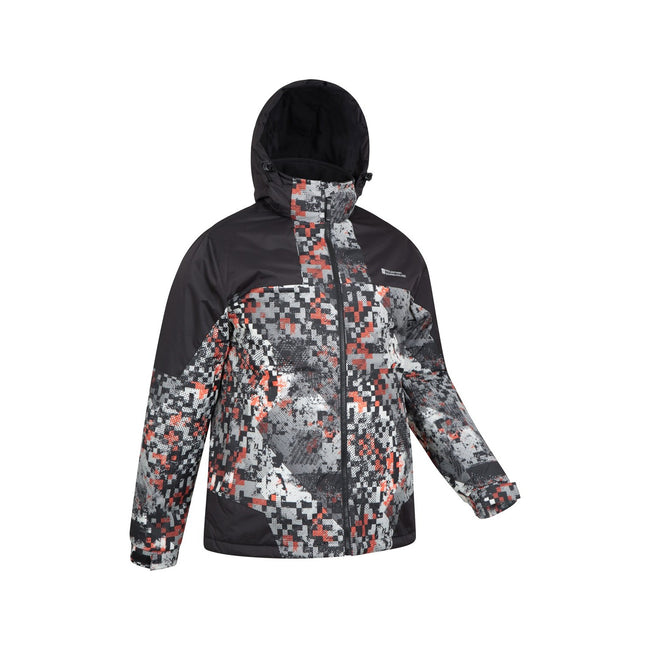 Monochrome - Side - Mountain Warehouse Mens Shadow II Abstract Ski Jacket