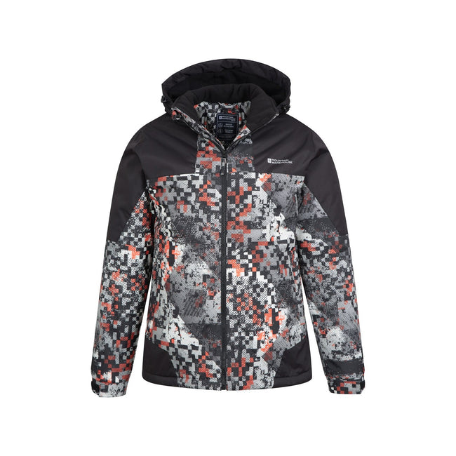 Monochrome - Pack Shot - Mountain Warehouse Mens Shadow II Abstract Ski Jacket
