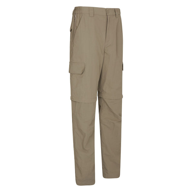 Beige - Side - Mountain Warehouse Mens Trek Convertible Pants