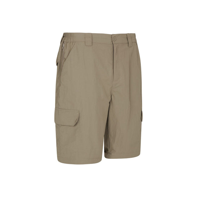 Beige - Close up - Mountain Warehouse Mens Trek Convertible Pants