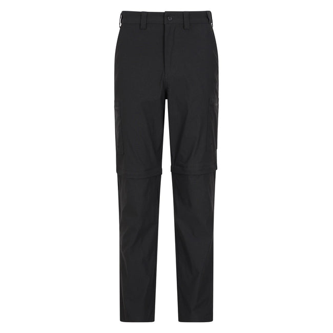 Black - Front - Mountain Warehouse Mens Trek Convertible Pants
