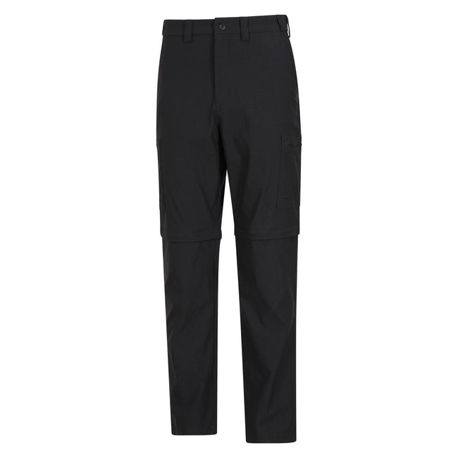 Black - Back - Mountain Warehouse Mens Trek Convertible Pants