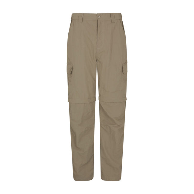 Beige - Front - Mountain Warehouse Mens Trek Convertible Pants