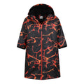 Red-Black - Pack Shot - Mountain Warehouse Childrens-Kids Tidal Electro Pulse Waterproof Robe